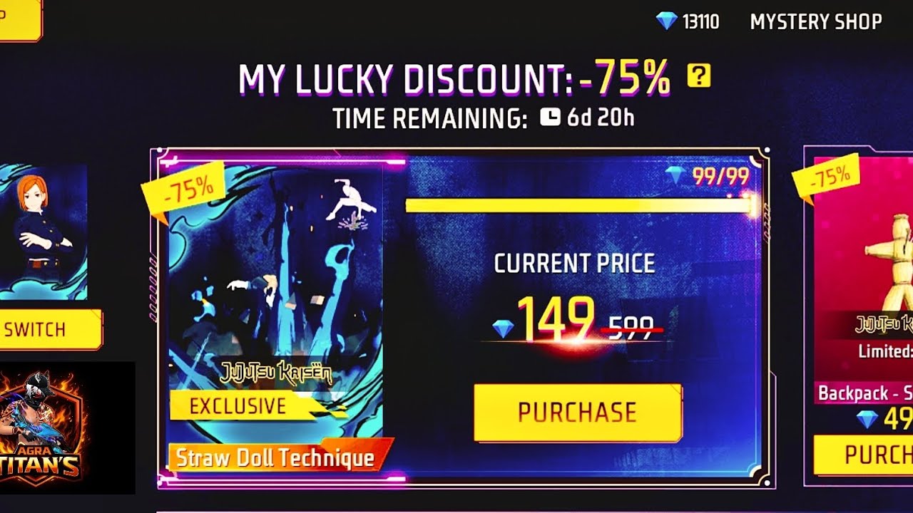 Ooo 😍😍 Rare emote💞💞💞 in Mistry shop. New Mistry shop discount event in free fire. Purchase all item.