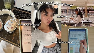 STUDY VLOG | preparing for back to school: first week of classes, how to take notes &amp; cafe studying