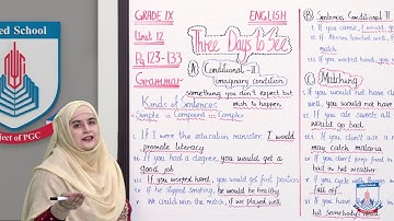 Class 9 - English - Unit 12 - Part 3 - Lecture 22 Three Days to See - 3 - Allied Schools