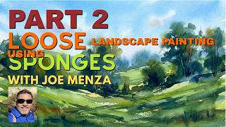 Anyone can paint Loose Landscape Painting with Sponges A Fun and easy beginner technique watercolor