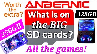 Anbernic RG477V: What games are on their biggest micro SD cards? 128GB + 256GB also featuring RG476H