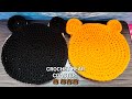 CROCHET BEAR COASTER #yarn #crocheting #crochet #fun #cute #beautiful
