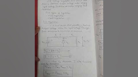 Zener voltage regulator and numericals