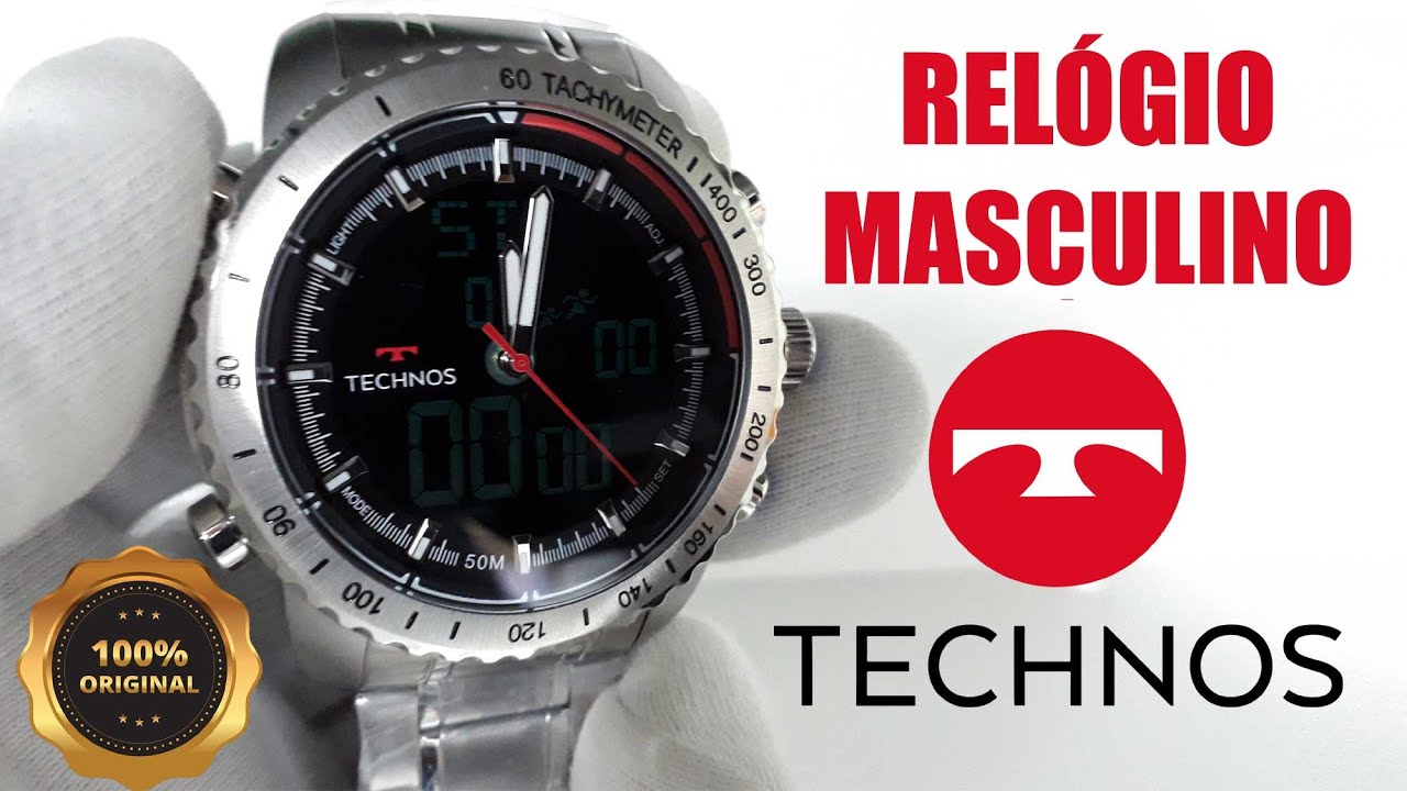 Relógio Masculino Technos Ts Digitech Prata Digital e Analogico BJK626AA/1K  | Oficina dos Bits