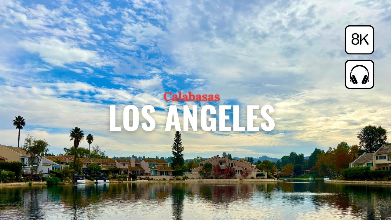 Driving in Los Angeles: Calabasas to Malibu Lake, Westlake Lake,Hindu Temple&Malibu Creek State Park