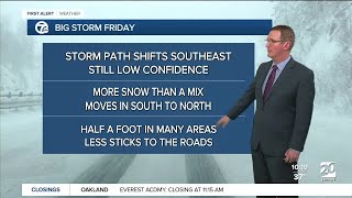 Winter storm warnings Friday and Friday night