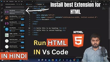 Visual Studio Code setup for html In Hindi| Setting, Extension , Themes #html #vscode