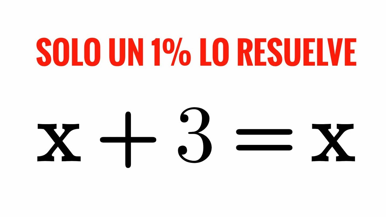 La ecuación que hace pensar a muchos/Es fácil al resolverlo gráficamente