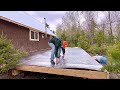 Simple mortgage free cabin addition wall framing insulation subfloor