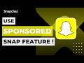 How to Use Snapchat Sponsored Snap Feature 2026 | Ads Manager Guide