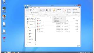 This shows where you can find the directory path in file explorer
windows 8.