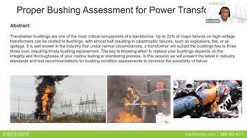 Proper Bushing Assessment for Power Transformers