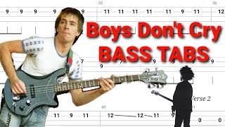 The Cure - Boys Don't Cry BASS TABS | Tutorial | Lesson