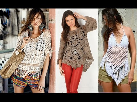 Blusas a crochet primavera | moda - YouTube