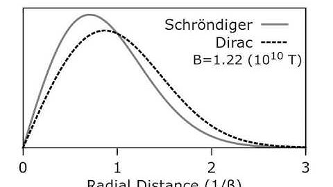 Comparison Schrödinger and Dirac Radial Probability Density