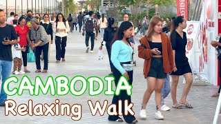 Cambodia Relaxing 4K Walk  Phnom Penh City Walking Tour 2024