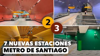 Así lucen las 7 nuevas estaciones del metro de Santiago