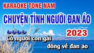 Chuyện Tình Người Đan Áo Karaoke Nhạc Sống Tone Nam | Kim Chi Karaoke