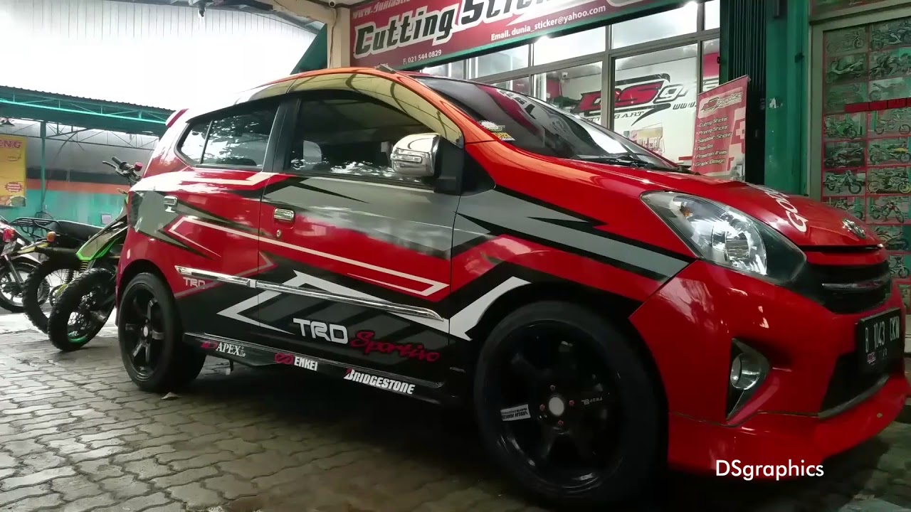 MANTAFFCUTTING STICKER Toyota Agya Racing Look YouTube