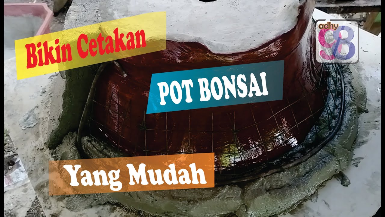 cara membuat cetakan  pot  dengan mudah YouTube