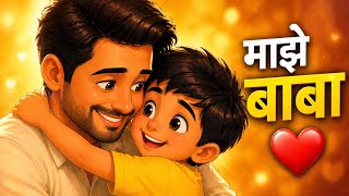 Every Kid Loves This ❤️ | माझे बाबा | Marathi Cartoon Rhymes #cartoon #3d#3danimation #papa#viral