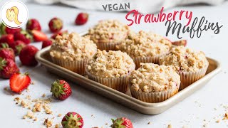 Vegan Strawberry Muffins | Chef Ani