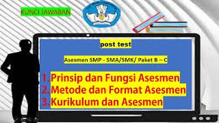 Post Test Answer Key for Module 1 Understanding Assessment |