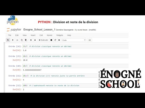 Python # 2   Division et reste de la division