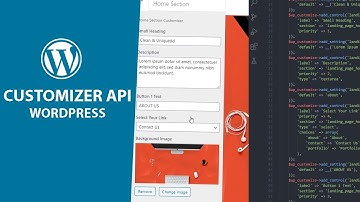 Wordpress Theme Customizer API