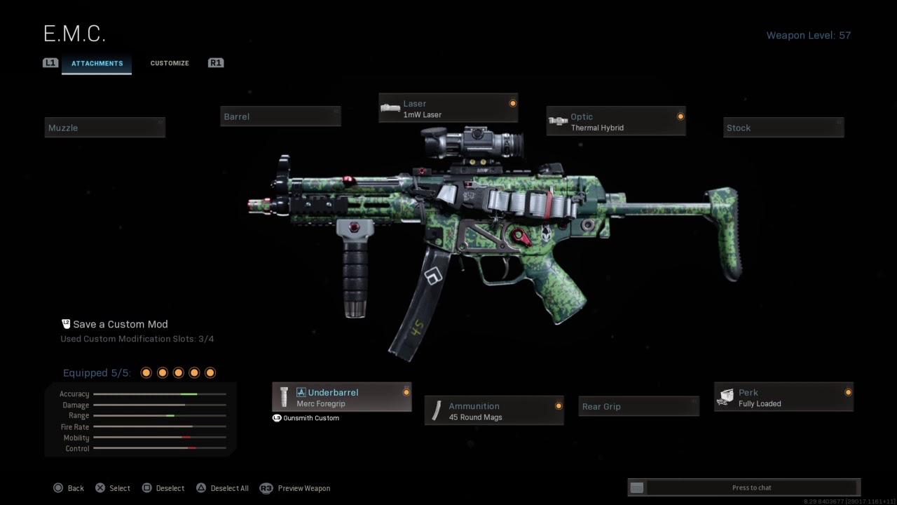 My main loadout and attachments for my MP5 and X16