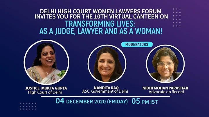 Transforming Lives : Talk By Justice Mukta Gupta- ...