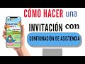 Como colocar CONFIRMAR ASISTENCIA en una INVITACIÓN