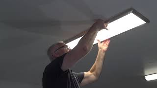 48in White LED 5CCT Flat Panel Ceiling Light (FP1247AL548LFC) Installation