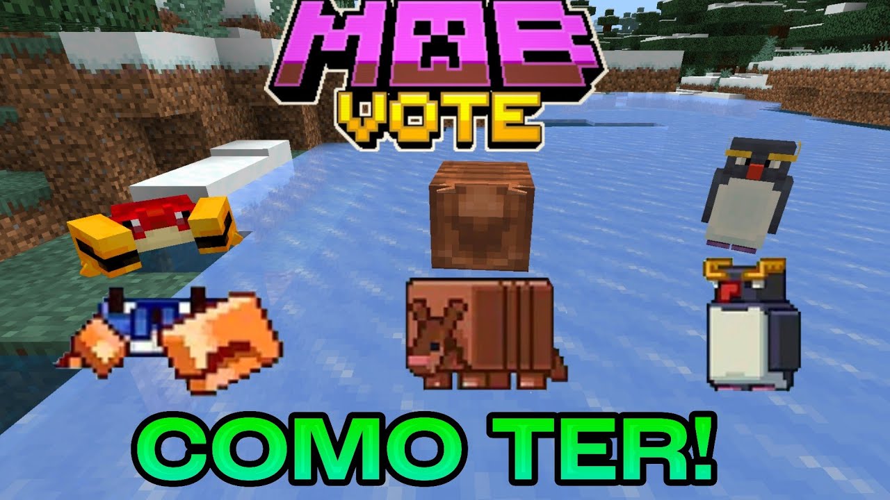 Minecraft da Depressão 🍀 on X: Esses são os Mobs da votação da Minecraft  Live em 2017.  / X