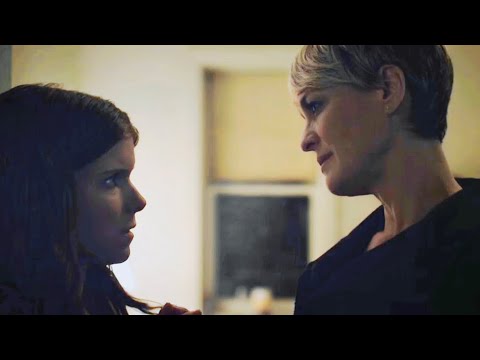 Claire Underwood and Zoe Barnes in House of Cards S1E10