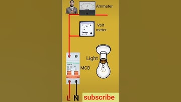 Ampere meter & volt meter    connection. #shorts