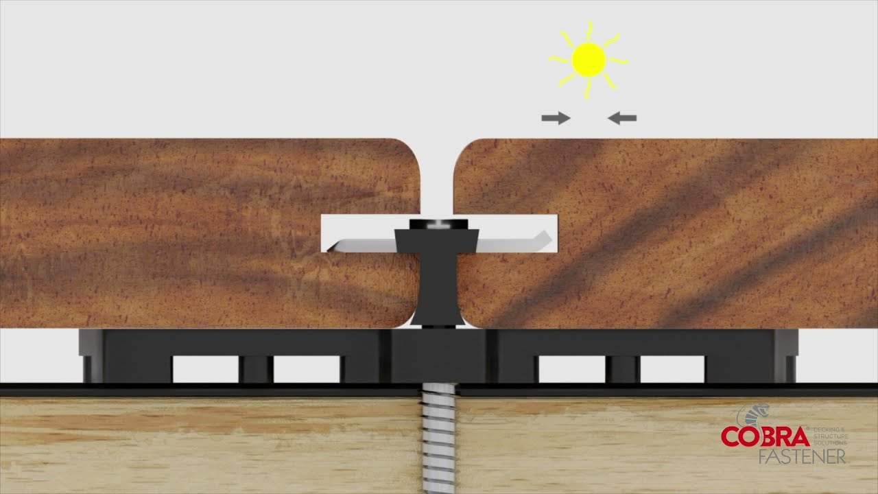 Clip de fixation de terrasse COBRA® Hybrid 8-25 - Bois Exotique