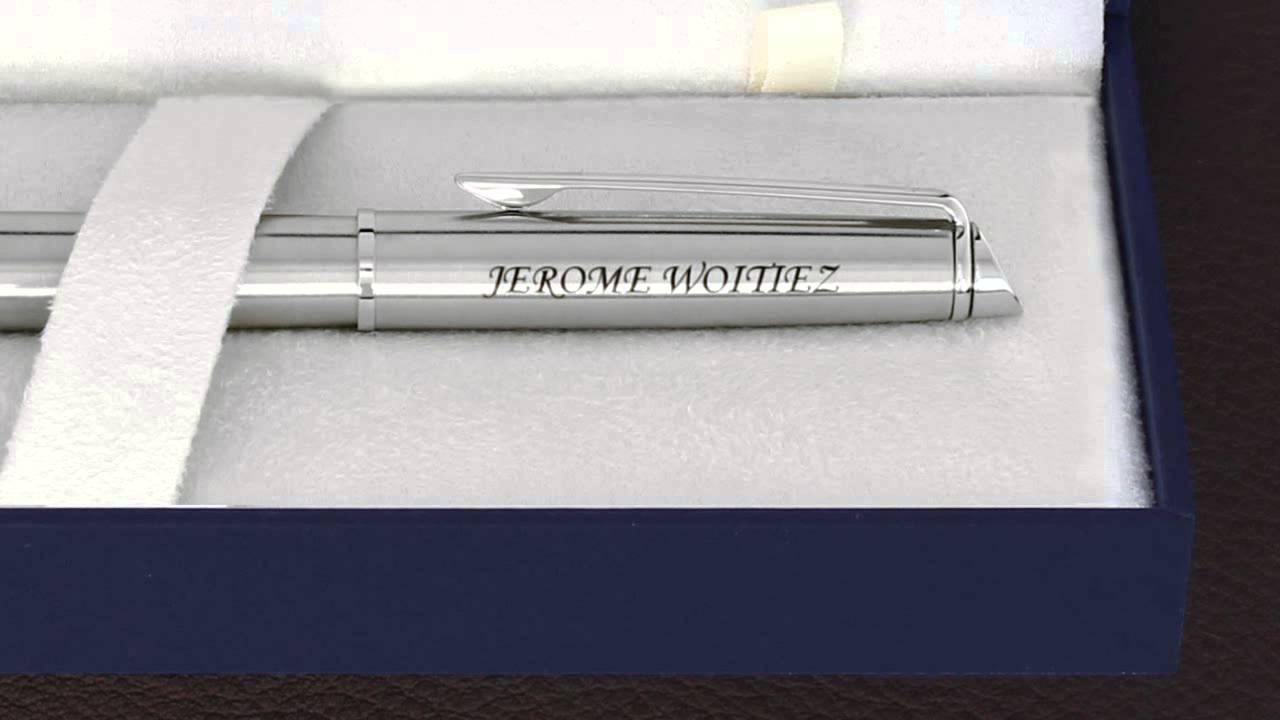 Stylo Roller Waterman Laureat Acier Satiné - Neuf Avec Défaut Sur L'agrafe