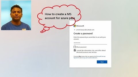 How to create a new MS account to redeem azure pass in Azure by @AzureTalks Umesh Pandit