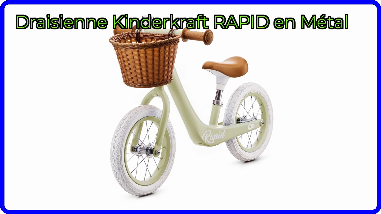 Kinderkraft RAPID – Draisienne Métal Style Rétro – Vélo Sans Pédale – 3 à 35 Kg – Siège Réglable 33,5-41,5 Cm – Rose