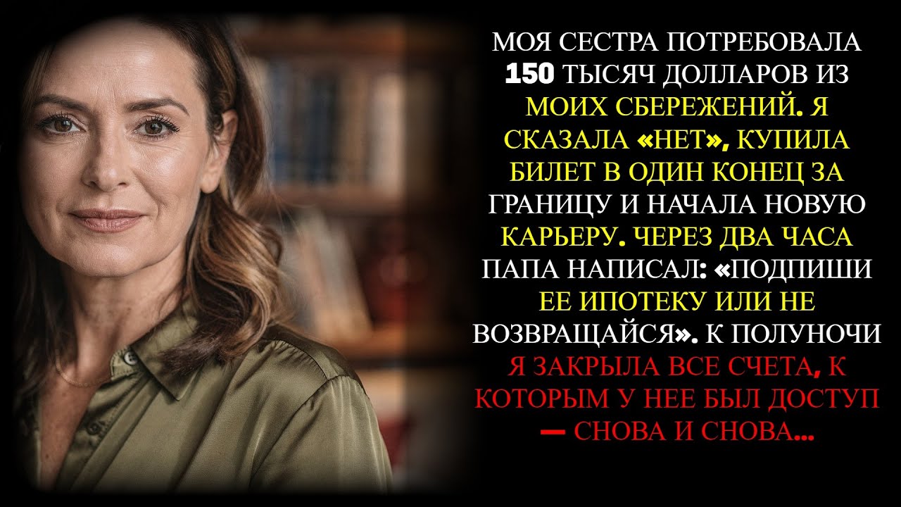 Сестра потребовала $150K моих сбережений — я отказал и купил билет в один конец...