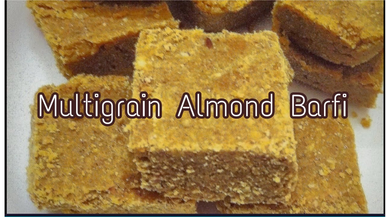 Healthy Multigrain Badam barfi with jaggery/ Diwali Special(no sugar, oil, or maida)Jaggery sweet | Healthy and Tasty channel