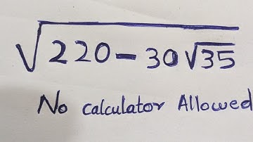 Cambridge Interview Question | Simplify the Radical Without a Calculator