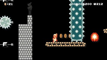 7-4 飛び石の天空城 by CWU-01P 🍄 Super Mario Maker #alt