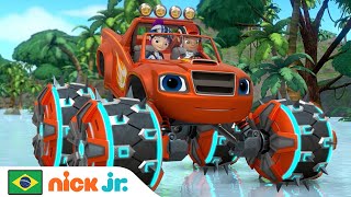 Blaze e os Monster Machines | Pneus Especiais do Blaze | Nick Jr. em Português screenshot 1