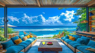 Tropical Beach Atmosphere - Bossa Nova Music And Soothing Ocean Wave Sound Energy New Day