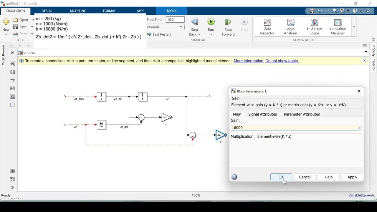 BT 2.1 Mô phỏng hệ thống treo trên Matlab Simulink - LAC HONG ...