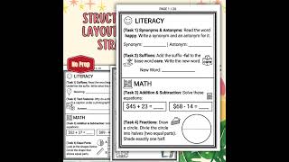 Print &amp; Go 2nd Grade Math &amp; Literacy Spiral Pack