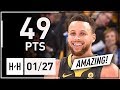 Stephen Curry AMAZING Full Highlights Warriors vs Celtics (2018.01.27) - 49 Points, CLUTCH!