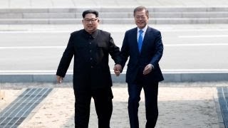 Historic meeting between North Korea's Kim Jong Un and South Korea's Moon Jae-In., From YouTubeVideos